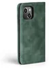 A green flip case for an iPhone 14 is shown against a white background. Produktbild-Vorschau