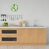 Wanduhr aus Glas Rund fi 30 Grüne Bananenblätter Quarz Deko Produktbild-Vorschau 3