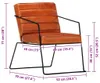 Fauteuil marron clair cuir véritable Voir les images du produit 7
