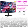 A marketing image of a Samsung monitor with feature callouts and descriptive text. Produktbild-Vorschau