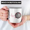 Trendation - Darts Herzschlag Tasse Geschenk für Dart Produktbild-Vorschau 2