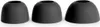 Three black silicone earbud tips are arranged in a row on a white background. Náhled obrázku produktu