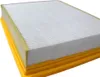A close-up shot of a white air filter with a yellow base and a thin green edge. Produktbild-Vorschau