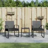 vidaXL 3-tlg. Garten-Essgruppe mit Kissen Dunkelgrau Produktbild-Vorschau 10