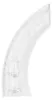 The image shows the inside of a white plastic washing machine door handle. Produktbild-Vorschau