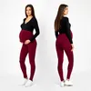 Be Mammy Lange Umstandsleggings aus Viskose BE-02 (Burgund, Produktbild-Vorschau 3