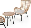A rattan chair and table set on a white background. Náhled obrázku produktu