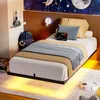 FABATO Modernes Metallbettgestell Einzelbett 90x200 cm mit Produktbild-Vorschau 5