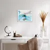 Gerahmtes Poster - Weißer Rahmen - Marmor Modern Blau - Produktbild-Vorschau 6