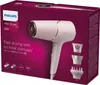 The image shows the retail packaging of a Philips hair dryer, featuring the product and its accessories. Produktbild-Vorschau