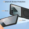 A marketing image showing a phone case with protective glass for a Samsung Galaxy Z Flip. Produktbild-Vorschau