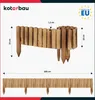 Product image showing wooden garden edging with dimensions and branding. Náhled obrázku produktu