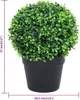 Künstliche Buchsbäume 2 Stk. mit Topf Kugelform Grün 37 cm Produktbild-Vorschau 6