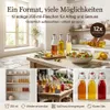 gouveo 12er Set Glasflasche 250 ml eckig mit Produktbild-Vorschau 2