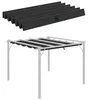Ersatzdach für Pergola 3x3 m, Pavillondach Dunkelgrau, 250 Produktbild-Vorschau 1