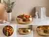 FineBuy Obstschale Rund Gold Schale Metall 35cm Tischdeko Produktbild-Vorschau 4