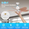 ventilateur de plafond 40W 52CM avec éclairage, lampe de Voir les images du produit 7