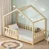 ML-Design detská posteľ domček posteľ 70x140 cm prírodná, Náhľad obrázku produktu 1