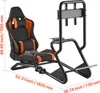 A racing wheel stand with a gaming chair and monitor mount. Voir les images du produit
