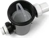 A pool filter basket with a handle, shown with its lid open. Produktbild-Vorschau