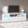 Merax Hochglanz TV-Schrank mit LED, TV Lowboard mit 4 Türen Produktbild-Vorschau 1