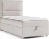A single boxspring bed with a headboard and a mattress topper, shown against a white background. Produktbild-Vorschau