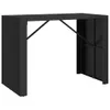 vidaXL 7-tlg. Gartenbar-Set mit Kissen Schwarz Poly Rattan Produktbild-Vorschau 5