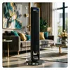 Stĺpový Ventilátor Stojanový Tichý AROMA 107cm WiFi Tuya Náhľad obrázku produktu 2