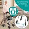 ELONEO rollator per interni largo 54 cm, pieghevole e Anteprima dell’immagine prodotto 3
