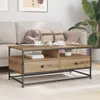 vidaXL Tavolino in rovere artigianale 100 x 51 x 45 cm Anteprima dell’immagine prodotto 4