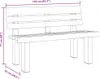 Panchina da giardino antracite 110x52x71 cm in Anteprima dell’immagine prodotto 8