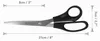 Westcott Schere 8" (20,3 cm) Schwarz, Büroschere mit Produktbild-Vorschau 2