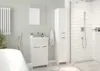 A modern bathroom with a vanity, sink, and shower. Anteprima dell’immagine prodotto