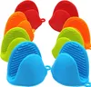4 Paar Silikon-Kochgriffe Ofenhandschuhe Topflappen für Produktbild-Vorschau 1