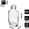 KADAX fľaštička 100 ml s čiernym uzáverom, 100 kusov. Náhľad obrázku produktu 2