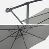 sweeek - Runder Ampelschirm Ø350cm - Khaki Produktbild-Vorschau 3