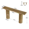A diagram showing the dimensions of a console table, with a small illustration of a person for scale. Produktbild-Vorschau