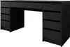 A black desk with drawers on a white background. Produktbild-Vorschau
