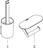 Hansgrohe WallStoris Badaccessoire-Set schwarz matt Produktbild-Vorschau 3
