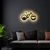 Fahrrad Wald Skyline LED Wandbild Leuchtschild Geschenke Produktbild-Vorschau 2