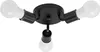 A black ceiling lamp with three light bulbs, shown against a white background. Náhled obrázku produktu