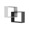 A modern, interlocking wall shelf unit. Produktbild-Vorschau