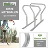 Fahrradanlehnbügel für 4 Fahrräder 140x76x92 cm Stahl Produktbild-Vorschau 2