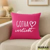 Huuraa Kissenbezug Gotha verliebt 40x40cm Fuchsia Baumwolle Produktbild-Vorschau 2