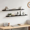 vidaXL Mensole a muro 2 pezzi nero 100x9x3 cm Anteprima dell’immagine prodotto 11