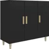 vidaXL Kredens czarny 90x34x80 cm materiał drewnopochodny Podgląd zdjęcia produktu 1