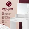 Casaria Coiffeuse Jocelyn Blanc tiroir LED table de Voir les images du produit 4