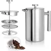Kleine French Press Kaffeebereiter aus Edelstahl,Thermo Produktbild-Vorschau 4