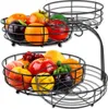 Zweistöckiger Metallkorb für Obst und Gemüse mit Produktbild-Vorschau 3