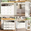Bartisch ausziehbar 138-203cm, 360° drehbarer Stehtisch mit Produktbild-Vorschau 1